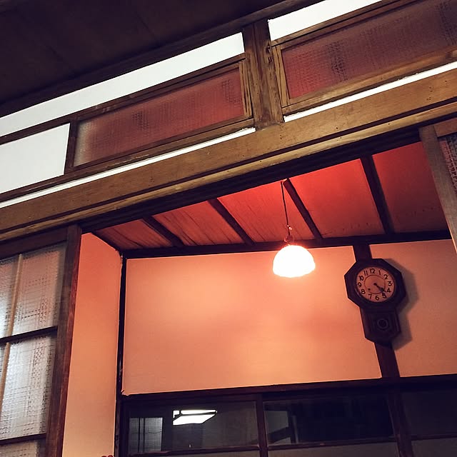 On Walls,古時計,日本家屋,昭和レトロ,レトロ,漆喰の壁DIY,DIY 壁,玄関,レトロな時計,土間玄関,スイス漆喰 Hazukiの部屋
