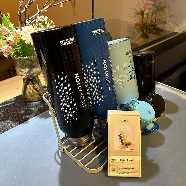 Kitchen,水筒水切りスタンド,今朝の1枚,3coins♡,はなのある暮らしに憧れて,ボトルスタンド,プチプラ大好き♡,三兄弟の家 miffy.0044の部屋