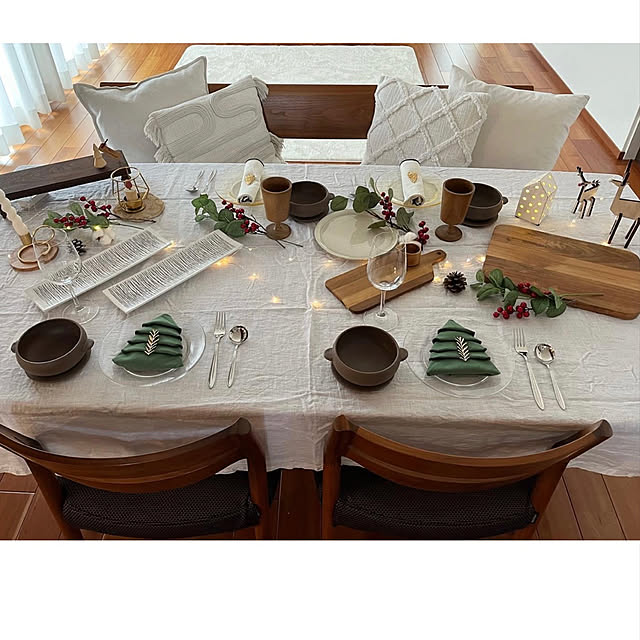 プチプラインテリア,クリスマス,ウッド沼,H&M HOME,karimoku,プチプラアイテム,3COINS,手作りオーナメント,ウッドビーズオーナメント,My Desk m_teeの部屋