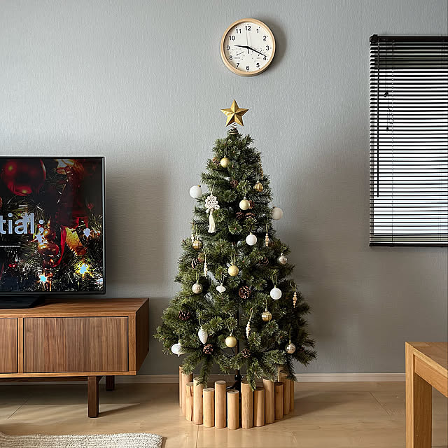 スタジオクリップ,クリスマス,アルザスツリー150㎝,クリスマスツリー,北欧,建売住宅,雑貨,DIY,ディスプレイ,Lounge chiiの部屋