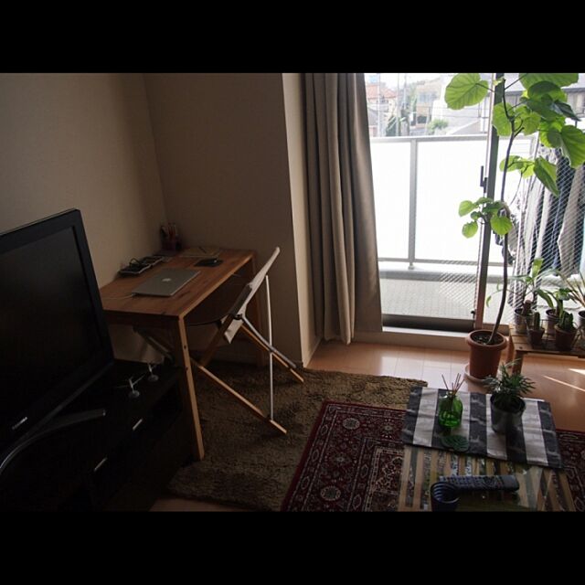 Overview,無印良品,一人暮らし,Muji,テーブル,折りたたみ,折りたたみ式机,椅子,チェア,Snowpeak yukiの部屋