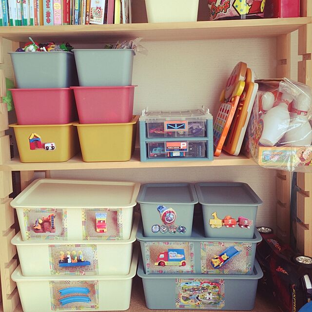 My Shelf,100均,収納,おもちゃ収納,スクエアボックス,ダイソー,北欧 eminnieの部屋