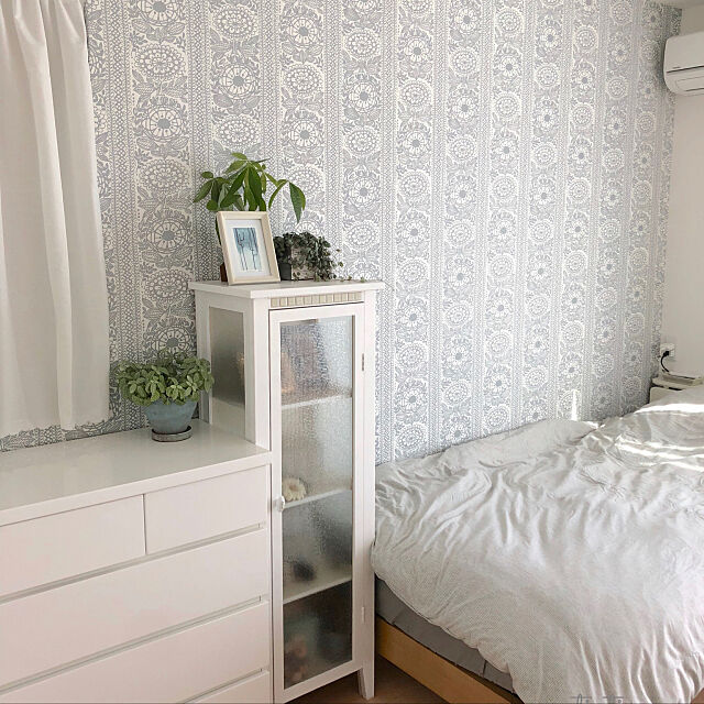 Bedroom,一人暮らし,ナチュラル,観葉植物,グリーンのある暮らし tintinの部屋