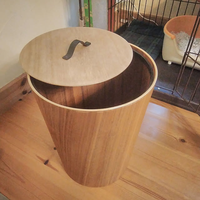 Lounge,ニトリのゴミ箱,ゴミ箱の蓋 ＤＩＹ,セリアでリメイク,猫飼いました,アイアンの取っ手 WAKKOの部屋