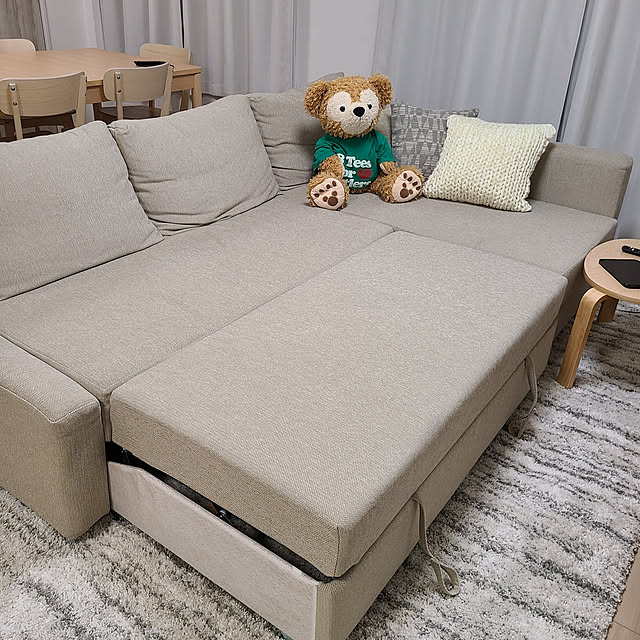 Lounge,お気に入りの場所,ダッフィー,コメントお気遣いなく♡,いつもいいねやコメントありがとうございます♡,フリーヘーテン,マンション,IKEAのソファー,LOWYAラグ Takiの部屋