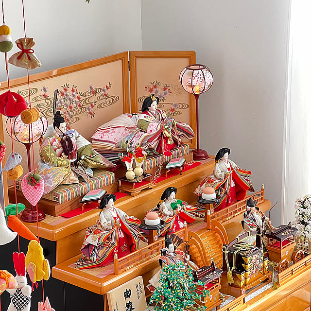 On Walls,ひな祭り,Girls Festival,ひなまつり,お雛様,おひなさま,3段お雛様,吊るし雛 ayakaの部屋