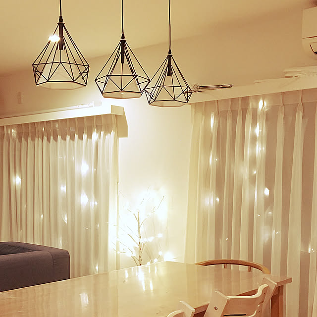 チェーンライト,カーテンライト,間接照明,LEDライト,間接照明のある暮らし,IKEA,ライティング,Lounge rcmatoの部屋
