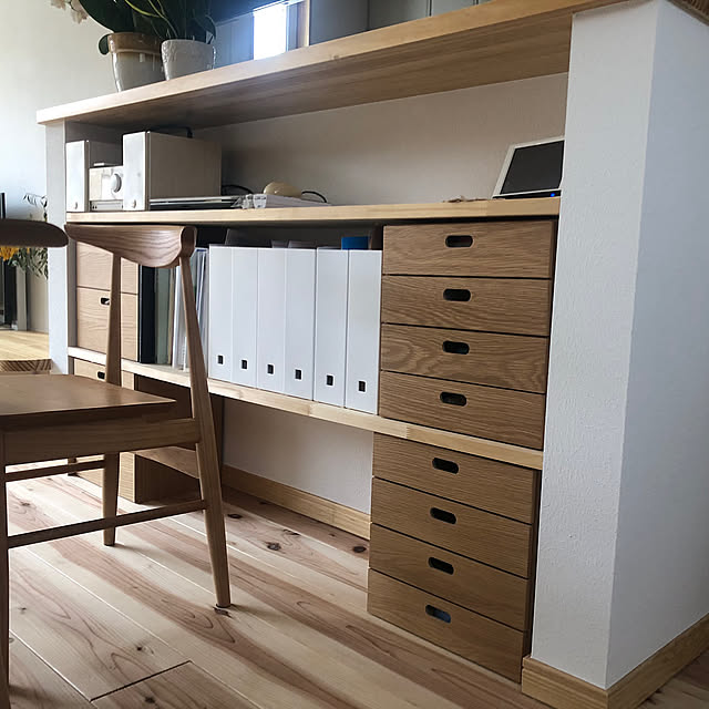 My Shelf,無印良品　スタッキングチェスト,造作棚,ダイニング,文房具収納,カウンター todonekomaiの部屋