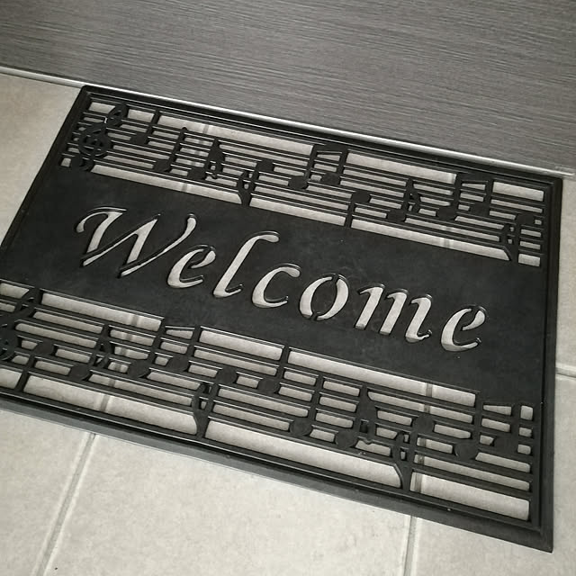 Entrance,新商品買ったよ！,玄関マット,ダイソー,300円,2019.3.5 mayumiの部屋