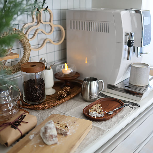 Kitchen,クリスマスインテリア,クリスマス,クリスマスディスプレイ,シュトーレン,デロンギエスプレッソマシン,デロンギ,コーヒーメーカー,北欧インテリア,ナチュラルインテリア,癒しのティータイム,ナチュラル,北欧,ティータイム,北欧雑貨 tomoccoの部屋