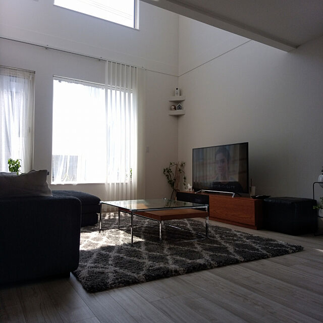 Lounge,ブラインド,simple life,北欧,北海道,注文住宅,simple,RC北海道支部,Umbra,IKEAカーテン mikakoteの部屋