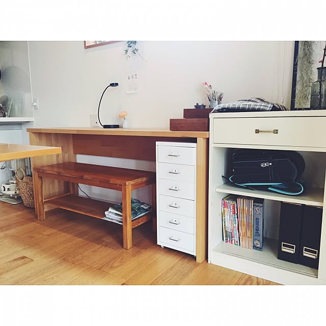 My Desk,シンプル,リビング学習,ナチュラル,IKEA,unico,学習机,こどもと暮らす。 komakiの部屋