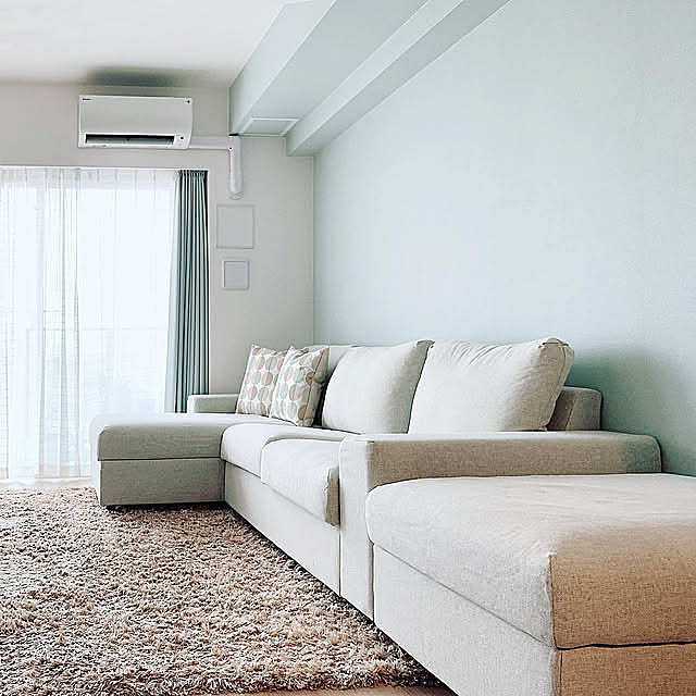 淡色インテリア,ソファ,カウチソファ,シンプルインテリア,IKEA,Lounge nanaの部屋