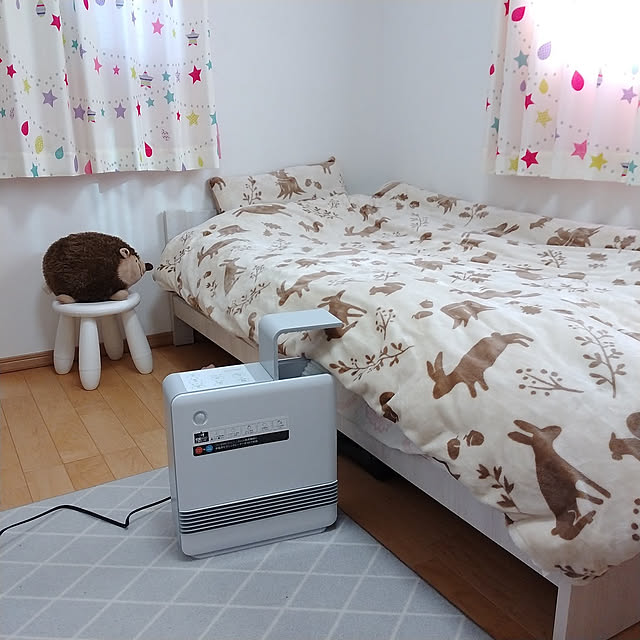 Bedroom,おうち見直しキャンペーン,おうち見直しキャンペーンで買ったもの,RoomClipショッピング,ふとん乾燥機能付セラミックヒーター,ふとん乾燥機,ふとん乾燥機能＆本格派セラミックヒーター,ニトリ 布団カバー couchanの部屋
