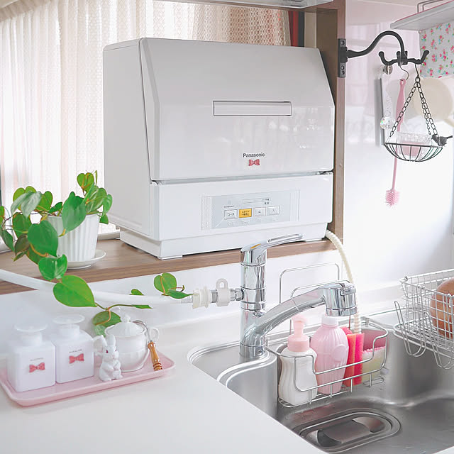 Kitchen,パナソニック食洗機,プチ食洗,NP-TCR4,Panasonic,食器洗い乾燥機,ウサギのオブジェ,無印良品,3COINS,ダイソー,セリア vi-va-.の部屋