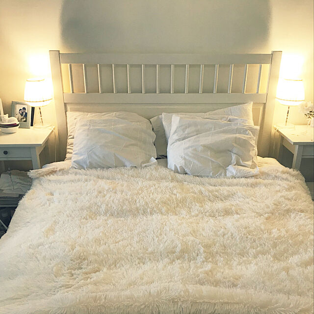 Bedroom,ベッドルーム,北欧,モノトーン,白が好き,white interior,ホワイトインテリア,ナチュラル,白いバラ,iceberg rose,IKEA gingerwynksの部屋