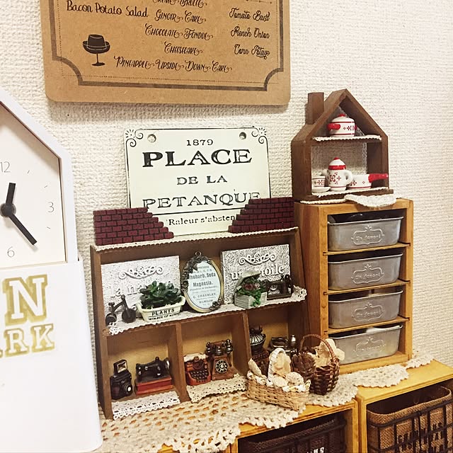 Bedroom,ミニチュア雑貨,セリア,100均,ダイソー chiekawa63の部屋