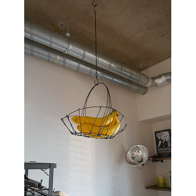 コンクリート打ちっ放し,配管むき出し,一人暮らし,カフェ風,ナチュラル,癒し,吊るして収納,リノベーション,男前,ミニマリスト,吊るすインテリア,シェルフ,アンティーク,DIY,Kitchen mintkiraiの部屋