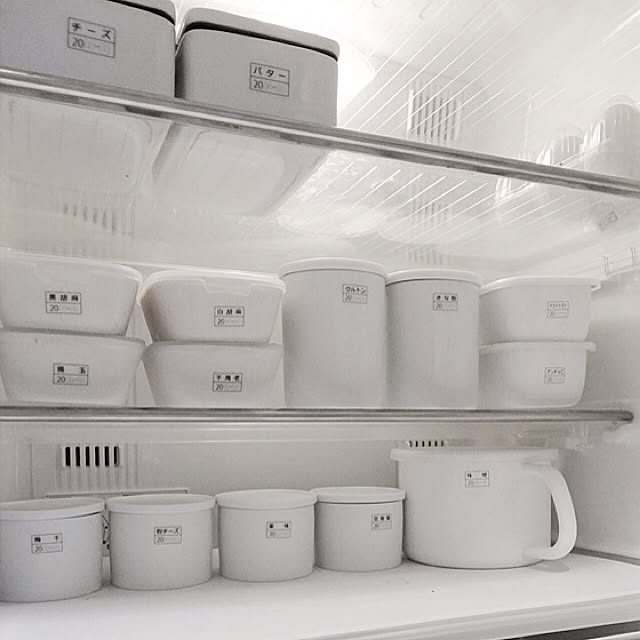 Kitchen,冷蔵庫の中,同じものを並べたい,調味料,冷蔵庫,ホワイト,収納,ホーロー tuuliの部屋