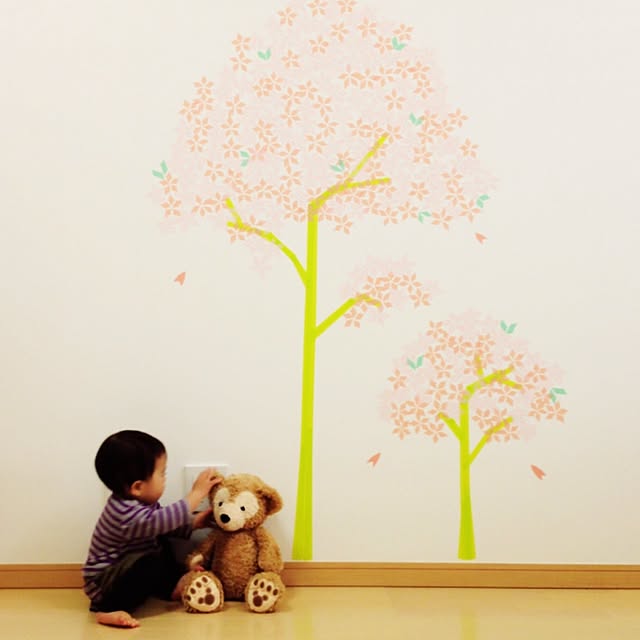 On Walls,ウォールステッカー,マスキングテープ,シンボルツリー,ハンドメイド,ダッフィー,桜の木 Ayaの部屋