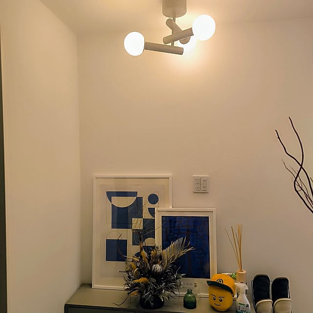 Entrance,玄関照明,玄関照明器具,玄関照明 DIY,IKEAの照明 fukamaroの部屋