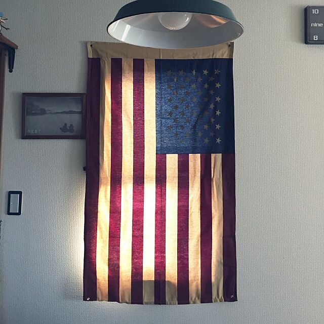 On Walls,星条旗,アメリカン,カーテン代わり,USA Mckee_8の部屋