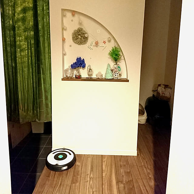 Entrance,楽家事,ルンバがいる暮らし,irobot,ルンバさん,LIXIL,ルンバ,こどもと暮らす。,ねこと暮らす。,こどもと暮らす,LIXIL Dフロア,クリスマス,のれん,和風,猫トイレ,夜家事,玄関ニッチ p-p-maruの部屋