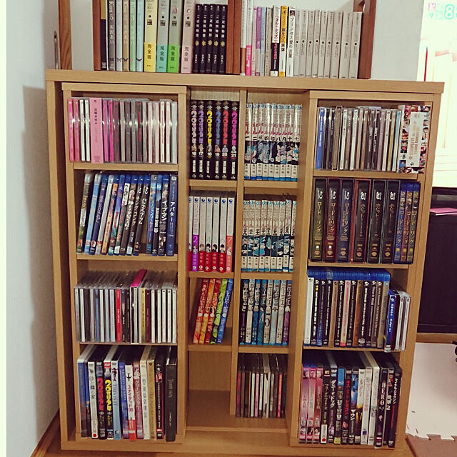 My Shelf,ニトリ本棚,本棚,漫画,収納,DVD,Blu-ray,ＣＤ mi-kiの部屋