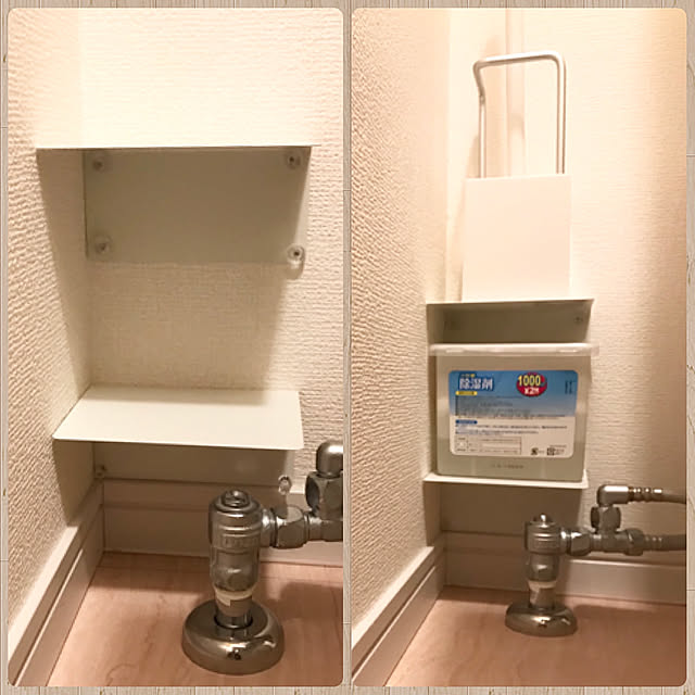 ダイソーのブックエンド,浮かせると掃除が楽,10分でできる,夫に感謝,Bathroom KTTloveの部屋