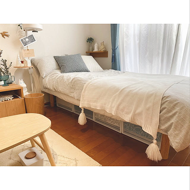 寝具は無印良品,1Kでも諦めない,6畳でも諦めない,無印良品,一人暮らし,6畳1K,おうち時間,フォロー&いいね ありがとうございます♡,いいねいつもありがとうございます♡,北欧,北欧インテリア,Bedroom sevenの部屋