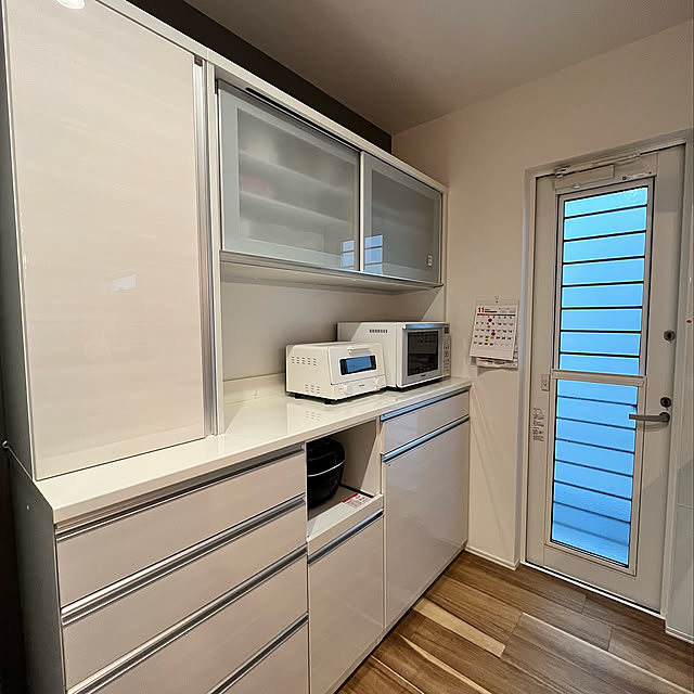 チェルシー,ニトリ　チェルシー,ホワイトインテリア,パナソニックのトースター,Kitchen jagaricoの部屋