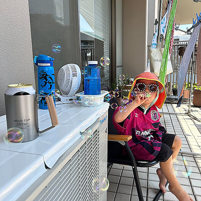夏休み,シャボン玉,ベランダ mikomaruの部屋