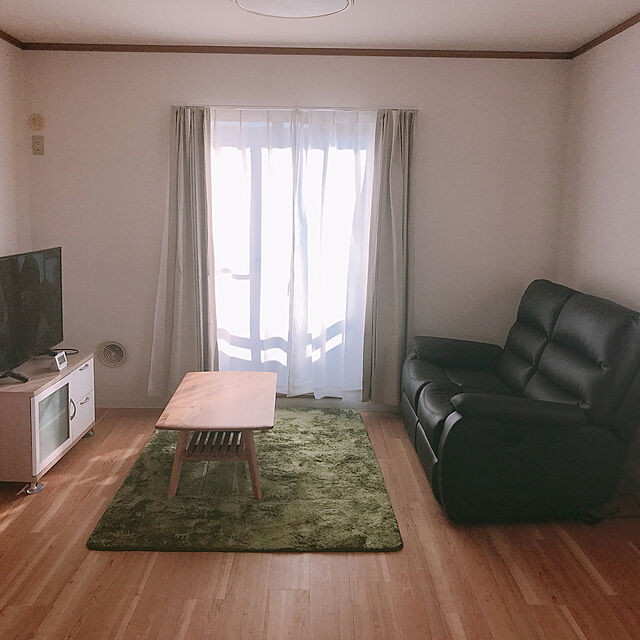 RoomClipアンケート,Lounge,緑ラグ,2人暮らし Asariの部屋
