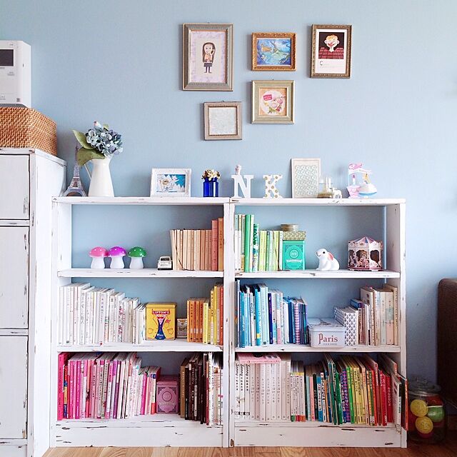 My Shelf,本棚,カラフル,DIY kanachの部屋
