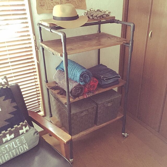 My Shelf,ラック,ハンドメイド,DIY,塩ビ管,男前 TINAの部屋