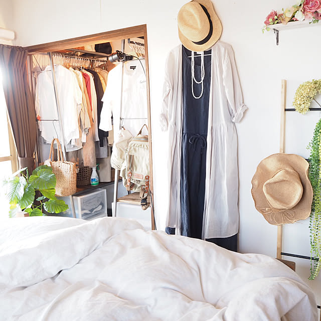 Bedroom,ハンガーラックDIY,押入れ改造,押入れ収納,押入れDIY,押入れをクローゼットに,元和室,和室を洋室に ,DIY,Insta→maron03583911 maronの部屋