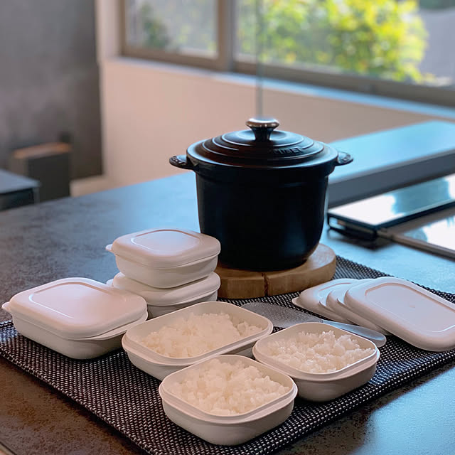 Kitchen,リシェルSI,LIXIL,ジョージジェンセン,ル・クルーゼ,極しゃもじ,マーナ,保存容器,すっきり暮らしたい,冷凍ごはん容器,RoomClip mag 掲載 ntayの部屋