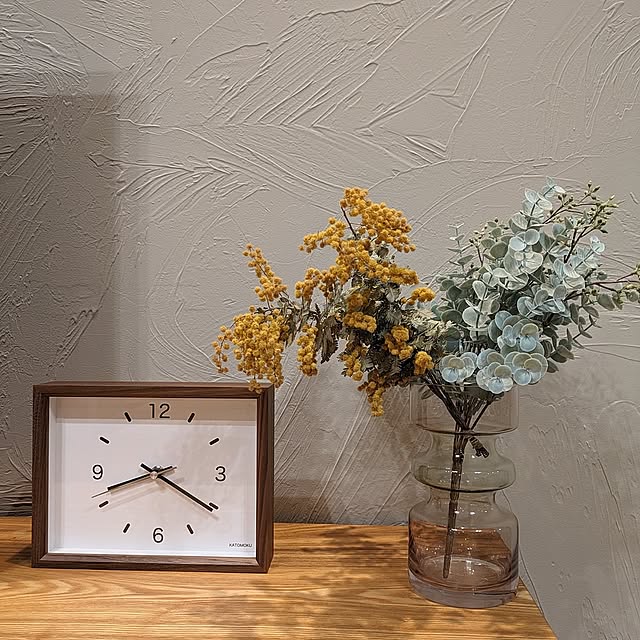 Lounge,木のぬくもり,時計,無垢,しかくい時計,雑貨 y.kkoの部屋