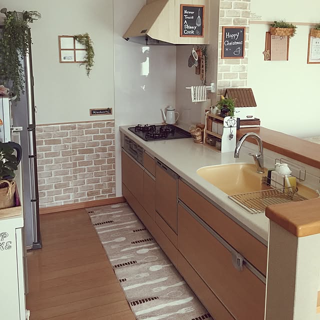 Kitchen,黒板風,レンジフードリメイク,ニトリ,セリアリメイクシート,LIXIL,セリア,リメイク norikoko310の部屋