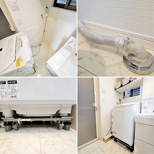 Bathroom,大掃除,掃除,洗濯機スライド台,洗濯まわり,洗濯周り,洗濯周りの掃除,排水ホース,排水ホースラップ,洗面所,建売だけど心地よく,心地よく暮らす工夫,良い時間を過ごす,すっきりとした暮らし,スッキリ暮らしたい,大理石調の床,大理石調,整理整頓,訪問ありがとうございます♡,みなさんに感謝です♡,コメントお気遣いなく♡,年末に向けて suzuの部屋