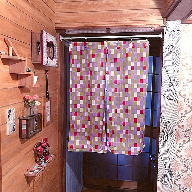 てぬぐいのれん,てぬぐい,セリア,セリアのてぬぐい,100均,Entrance y.hの部屋