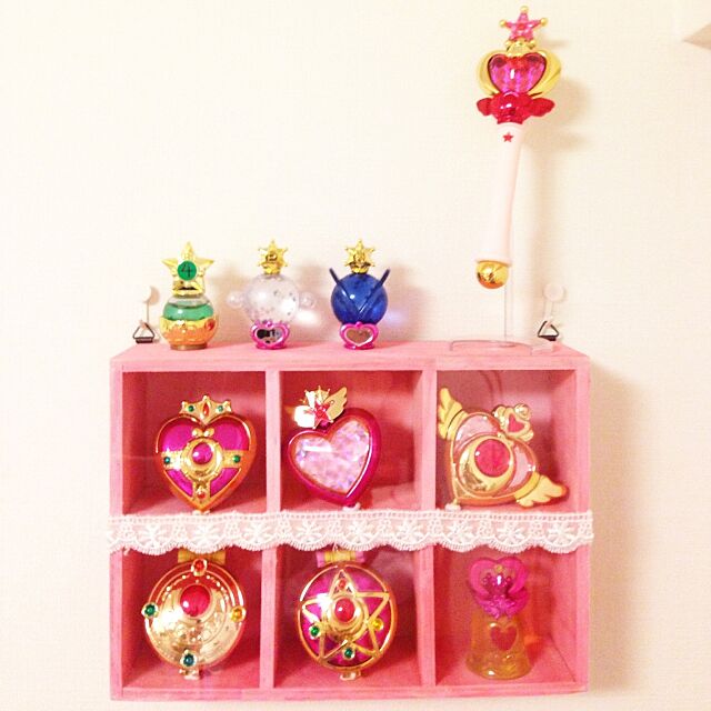 My Shelf,ゆめかわいい,ファンシー,ピンク,セリア,セーラームーン,DIY Riho_changの部屋