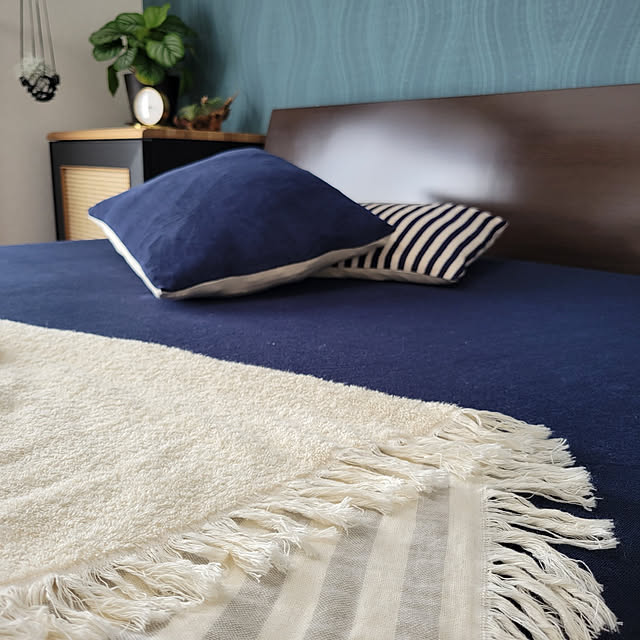 Bedroom,暑さ対策,シーツ,枕カバー,フィット,ingism,肌触り良し,コットンテリー,ガーゼケット,お気に入りに囲まれた生活,他にない場所♡,寝室 RSYの部屋