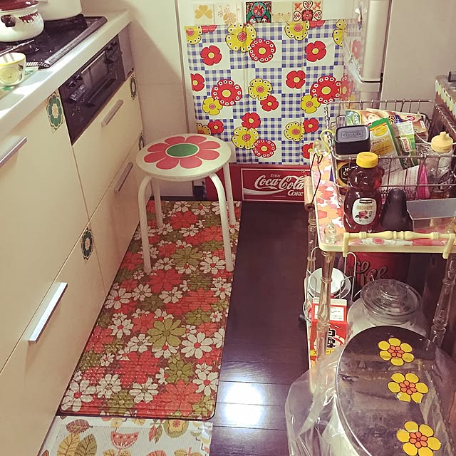 Kitchen,レトロ,古物好き,古物,昭和レトロ,お花柄,レトロ花柄LOVE,昭和レトロポップ,3コインズ,レトロ花柄 kyokomkの部屋