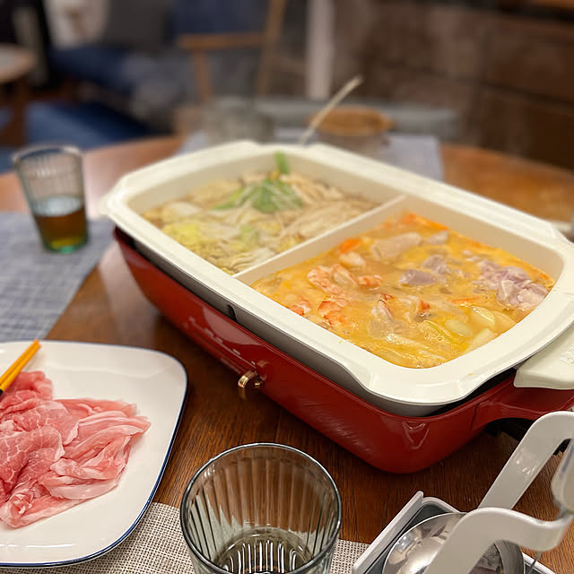 BRUNOホットプレート,鍋,My Desk stの部屋
