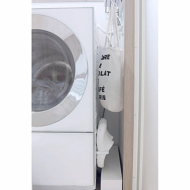 Bathroom,洗濯機まわりの収納,キューブル,バスサンダル,洗濯ネット収納 Shooowkoの部屋
