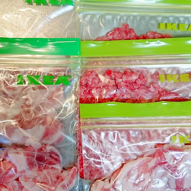Kitchen,冷凍ストック,肉小分け,IKEA,これ好き,IKEA ジップロック minaの部屋