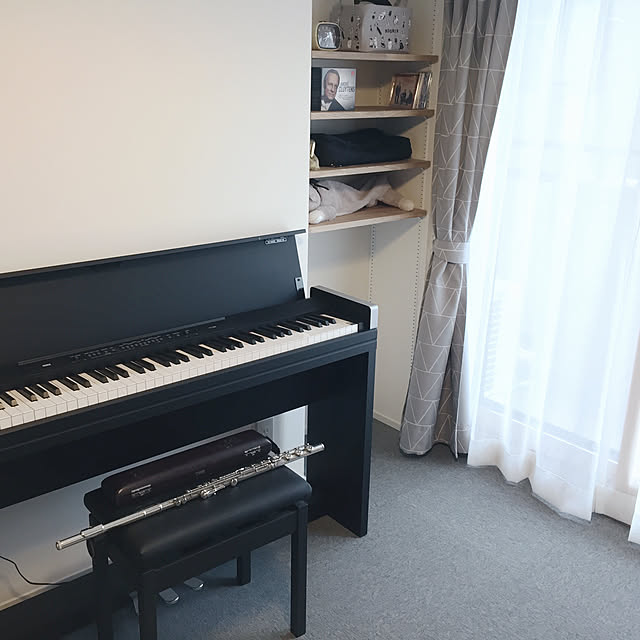 電子ピアノ,フルート,防音室,楽器のある部屋,ふたり暮らし,リノベーション,中古マンションリノベーション,中古マンションリノベ pixの部屋