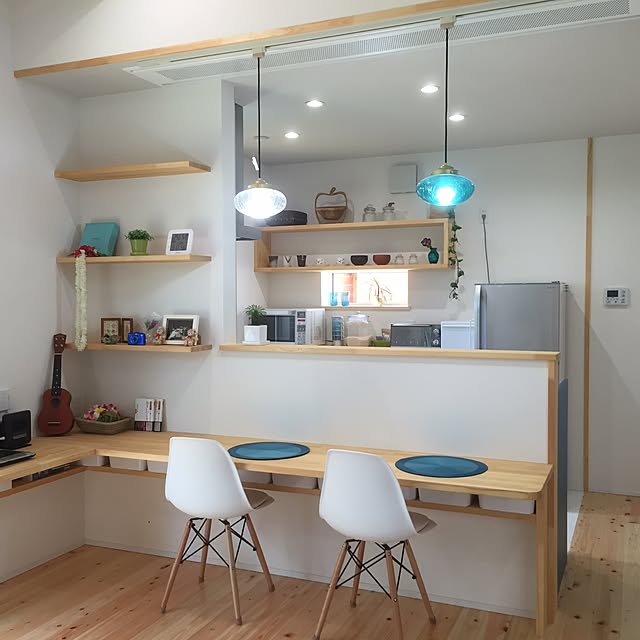 カウンターテーブル,カウンター,注文住宅,平屋,新築,キッチンカウンター,Kitchen mo.ka.chuの部屋