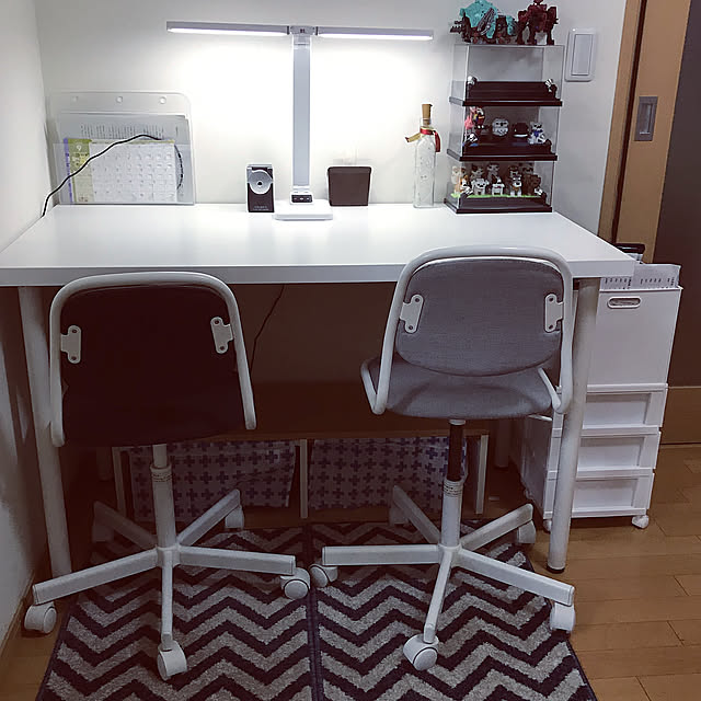 リビング学習,兄弟勉強机,子どものいる暮らし,IKEA,My Desk banana_oの部屋